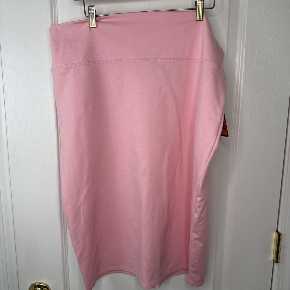 Hybrid and Company NWT Womens 3X Blush Pink Pencil Skirt Stretch Ponte